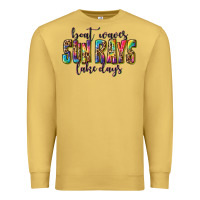 Antique Gold boat waves sun rays lake days Premium Sweatshirt - texasbilliewilder