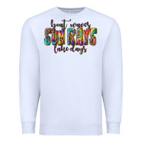 White boat waves sun rays lake days Premium Sweatshirt - texasbilliewilder