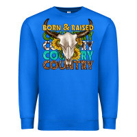 True Royal born and raised country western Premium Sweatshirt - texasbilliewilder