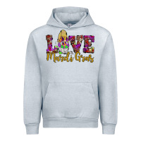 Heather Grey love mardi gras gnome Urban Hoodie - JahusDesignShop