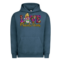 Pigment Midnight Navy love mardi gras gnome Urban Hoodie - JahusDesignShop