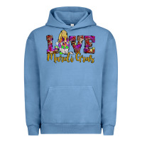 Pigment Pebble Blue love mardi gras gnome Urban Hoodie - JahusDesignShop