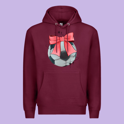 Coquette Soccer Bow Premium Hoodie Designed By Jahusdesignshop