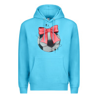 Ocean Blue coquette soccer bow Premium Hoodie - JahusDesignShop