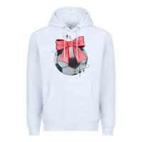 White coquette soccer bow Premium Hoodie - JahusDesignShop