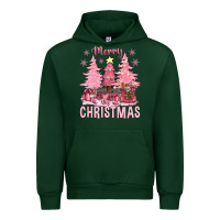 Forest Green pink merry christmas bbs Urban Hoodie - BundleAndBundleShop