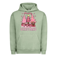 Pigment Oil Green pink merry christmas bbs Urban Hoodie - BundleAndBundleShop