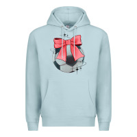 Blue Mist coquette soccer bow Premium Hoodie - JahusDesignShop