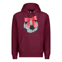 Burgundy coquette soccer bow Premium Hoodie - JahusDesignShop