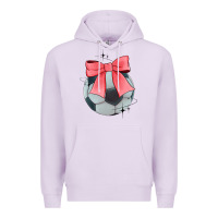 Lilac coquette soccer bow Premium Hoodie - JahusDesignShop