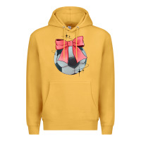 Mustard coquette soccer bow Premium Hoodie - JahusDesignShop