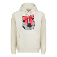 Oatmeal Heather coquette soccer bow Premium Hoodie - JahusDesignShop