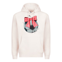 Pale Pink coquette soccer bow Premium Hoodie - JahusDesignShop