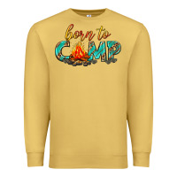Antique Gold born to camp Premium Sweatshirt - texasbilliewilder