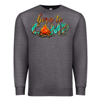 Charcoal Heather born to camp Premium Sweatshirt - texasbilliewilder