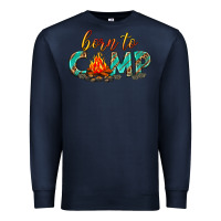 Navy born to camp Premium Sweatshirt - texasbilliewilder