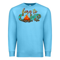 Ocean Blue born to camp Premium Sweatshirt - texasbilliewilder