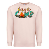 Pale Pink born to camp Premium Sweatshirt - texasbilliewilder