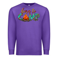 Purple born to camp Premium Sweatshirt - texasbilliewilder