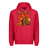 Cardinal hello fall pumpkins  cowgirl  and roses Premium Hoodie - AdoDesignShop