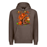 Coffee hello fall pumpkins  cowgirl  and roses Premium Hoodie - AdoDesignShop