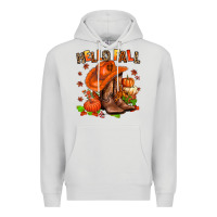 Dove Grey hello fall pumpkins  cowgirl  and roses Premium Hoodie - AdoDesignShop