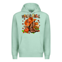 Seafoam hello fall pumpkins  cowgirl  and roses Premium Hoodie - AdoDesignShop