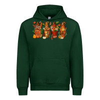 Forest Green thanksgiving coffee cups with gnomes bbs Urban Hoodie - BundleAndBundleShop