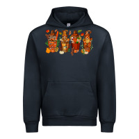 Navy thanksgiving coffee cups with gnomes bbs Urban Hoodie - BundleAndBundleShop