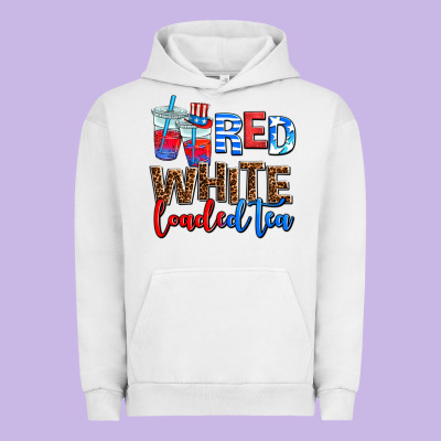 Red Whıte Loaded Tea Urban Hoodie Designed By Adodesignshop