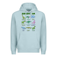 Blue Mist god says i am dinosaurs Premium Hoodie - JahusDesignShop