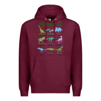 Burgundy god says i am dinosaurs Premium Hoodie - JahusDesignShop