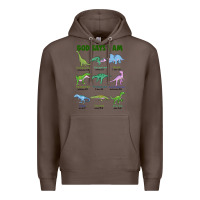 Coffee god says i am dinosaurs Premium Hoodie - JahusDesignShop