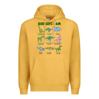 Mustard god says i am dinosaurs Premium Hoodie - JahusDesignShop