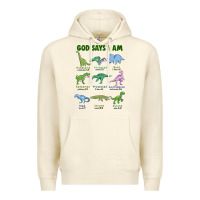 Sandshell god says i am dinosaurs Premium Hoodie - JahusDesignShop