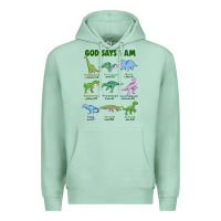 Seafoam god says i am dinosaurs Premium Hoodie - JahusDesignShop