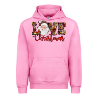Fuchsia Pink Love Christmas Santa Urban Hoodie - JahusDesignShop