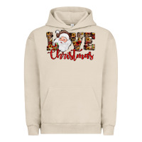 Pigment French Oak Love Christmas Santa Urban Hoodie - JahusDesignShop