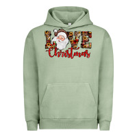 Pigment Oil Green Love Christmas Santa Urban Hoodie - JahusDesignShop