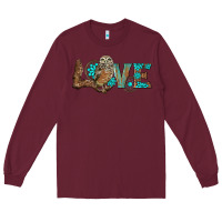 Burgundy owl love Long Sleeve Tee - BarkalooDesign