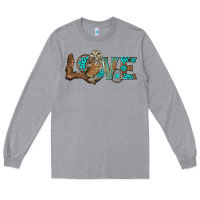 Heather Grey owl love Long Sleeve Tee - BarkalooDesign