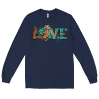 Navy owl love Long Sleeve Tee - BarkalooDesign