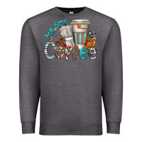 Charcoal Heather but first coffee Premium Sweatshirt - texasbilliewilder