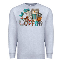 Heather Grey but first coffee Premium Sweatshirt - texasbilliewilder