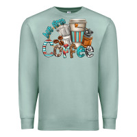 Seafoam but first coffee Premium Sweatshirt - texasbilliewilder