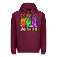 Burgundy happy halloween jars and horror Premium Hoodie - AdoDesignShop