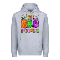 Heather Grey happy halloween jars and horror Premium Hoodie - AdoDesignShop