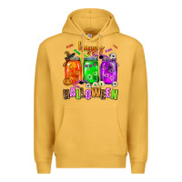 Mustard happy halloween jars and horror Premium Hoodie - AdoDesignShop