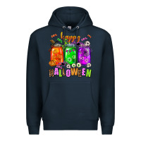 Navy happy halloween jars and horror Premium Hoodie - AdoDesignShop