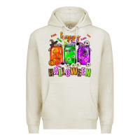 Oatmeal Heather happy halloween jars and horror Premium Hoodie - AdoDesignShop